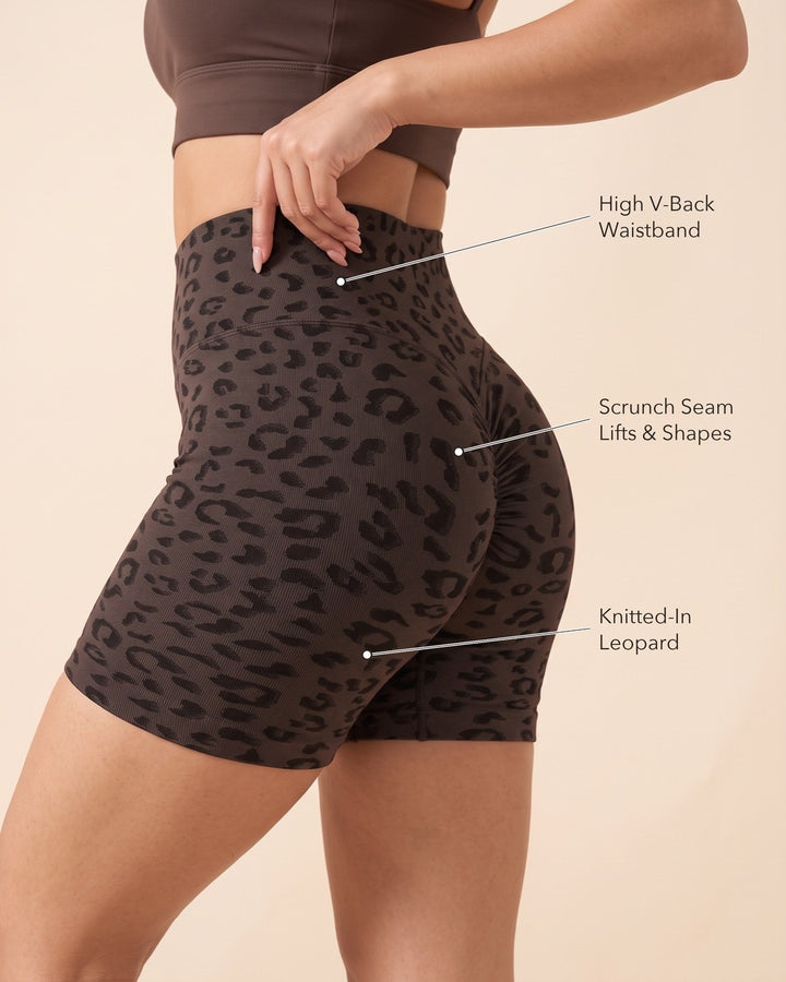 Leopard Scrunch Shorts