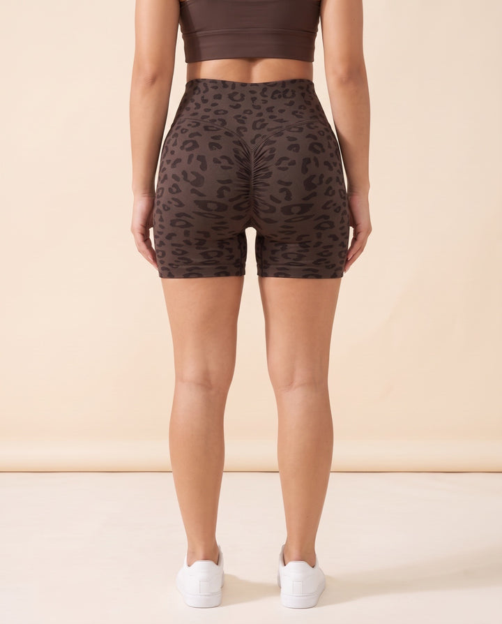Leopard Scrunch Shorts